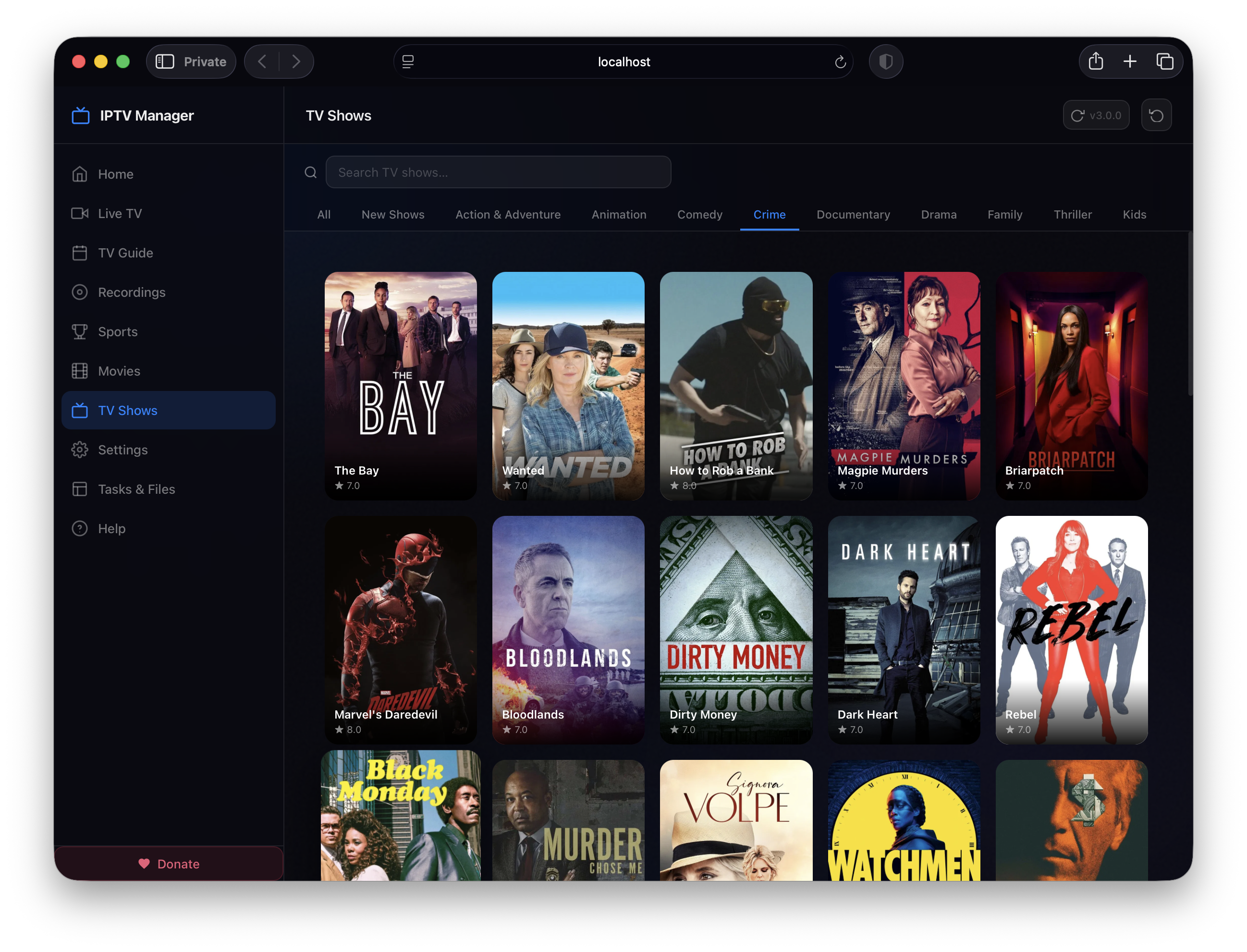 IPTV Manager - TV Shows